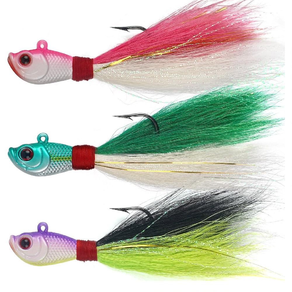 Surf Fishing Equipment - 3개 버크테일 지그 바닷물 민물 루어
