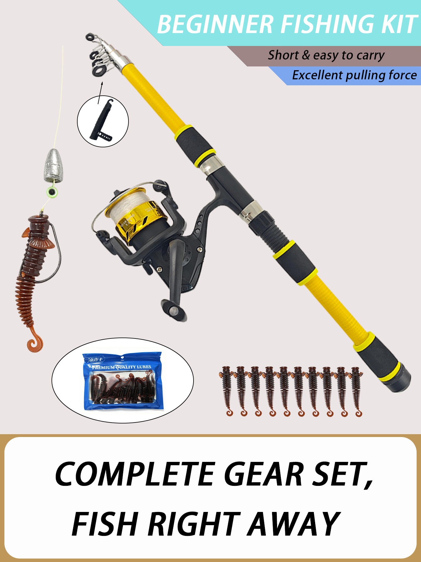 1.8m 텔레스코픽 낚싯대 콤보 세트: 스피닝 릴, 루 - Fishing Equipment Europe 리뷰 및 가격