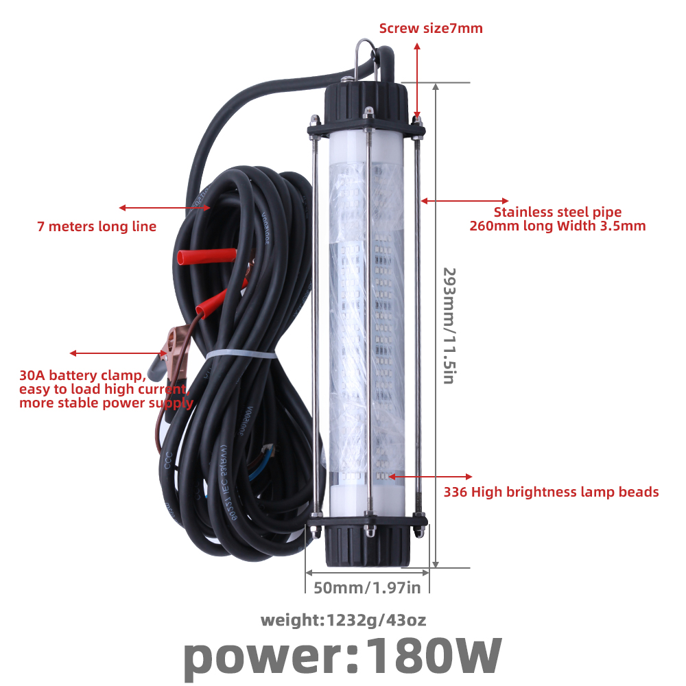 1 PC 고출력 물고기 수중 낚시 조명 120W 180 - Fishing Quest 리뷰 및 가격