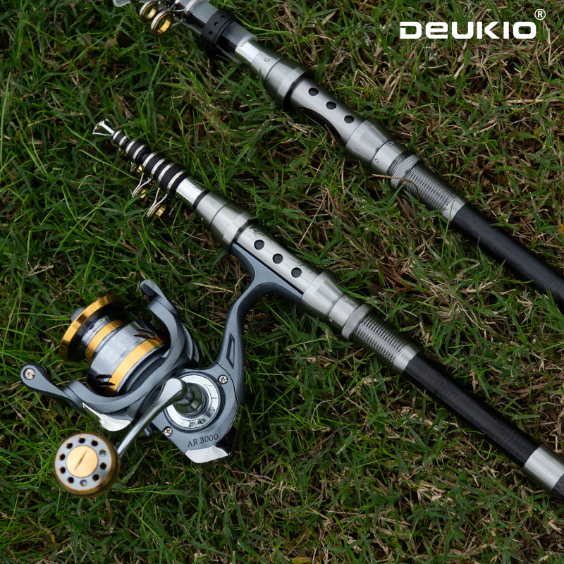 DEUKIO 낚싯대와 릴 콤보 텔레스코픽 낚싯대 스피닝 - Fishing Equipment Europe 리뷰 및 가격