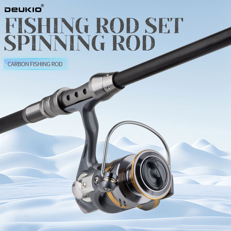 DEUKIO 낚싯대와 릴 콤보 텔레스코픽 낚싯대 스피닝 - Fishing Equipment Europe 리뷰 및 가격