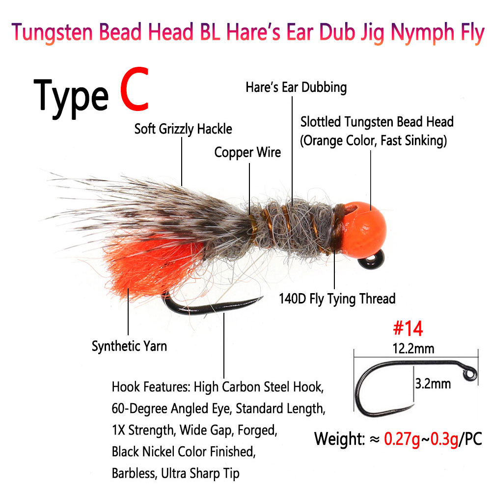 비무 4개입 텅스텐 비드 헤드 바브리스 지그 님프 플라 - Fishing Equipment Europe 리뷰 및 가격