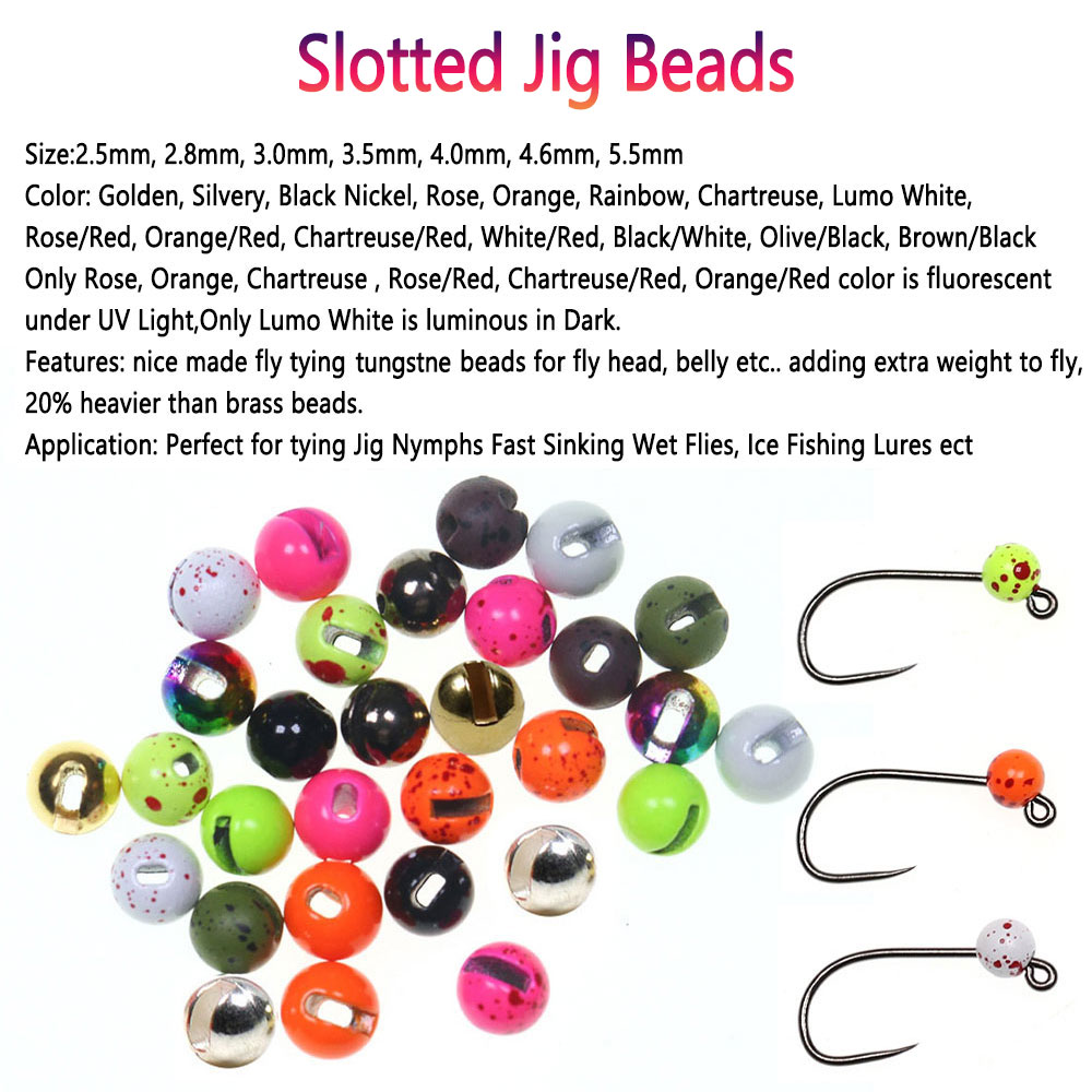 20개 플라이 타잉 슬롯형 텅스텐 비즈 (지그 님프,  - Fishing Equipment Europe 리뷰 및 가격