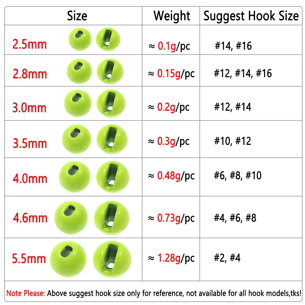 20개 플라이 타잉 슬롯형 텅스텐 비즈 (지그 님프,  - Fishing Equipment Europe 리뷰 및 가격